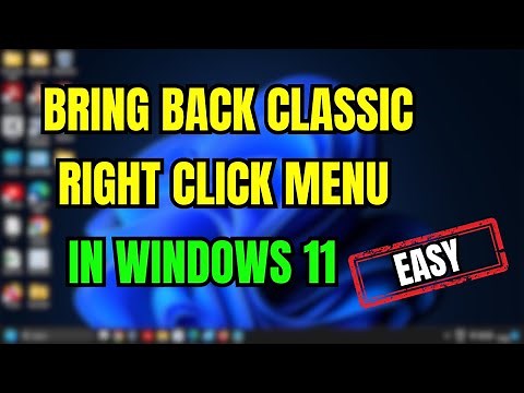Restore old Right Click Context Menu in Windows 11