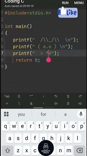 🐱 Create a Cute Cat with C Programming | Fun ASCII Art Project! #shorts #shortsfeed