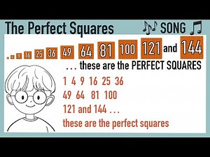 PERFECT SQUARES Song (Math help to memorize the perfect squares and solve radicals) Math Songs