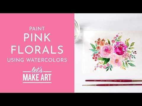 Let's Paint Pink Florals | Watercolor Tutorial with Sarah Cray