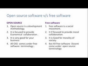 open source software vs free software