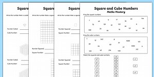 Year 5 Square and Cube Numbers Maths Pack