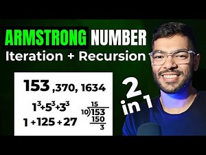 Armstrong Number Using Iteration + Recursion | ISC Java Program Blue J
