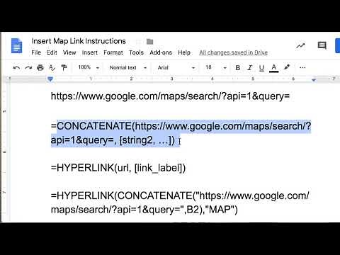 How to Automatically Link Addresses from Google Sheets to Maps Part:1 Using a Formula