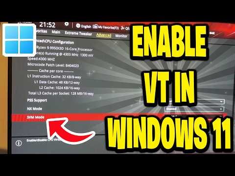 How To Enable VT In Windows 11