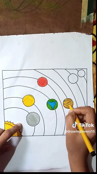 Solar System Planets Drawing Tutorial