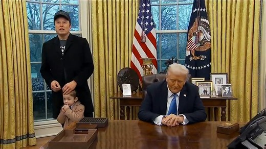 21K views · 322 reactions | WATCH: Elon Musk talking to reporters in the Oval Office before Trump signed a new set of executive orders. Musk was with Trump as he signs new executive orders that are aimed at the Department of Government Efficiency's ability to do its job. FULL STORY: https://nbcmontana.com/news/nation-world/elon-musk-in-oval-office-with-president-donald-trump-for-executive-orders | NBC Montana | Facebook
