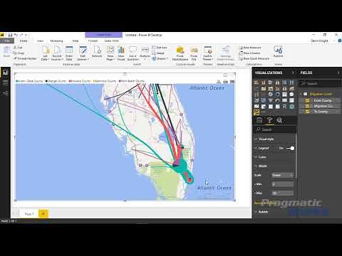 Power BI Custom Visual - Flow Map