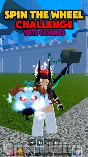 SPIN THE WHEEL COMBO CHALLENGE | #Shorts #bloxfruits #roblox #queenliiivv #onepiece