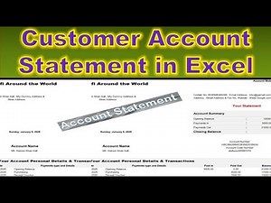 How to create Account Statement in Excel |how to make statement of Account in excel |microsoft excel