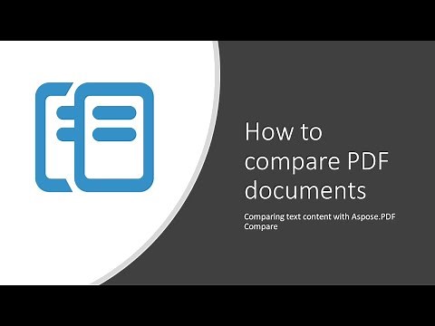 How to compare two PDF documents