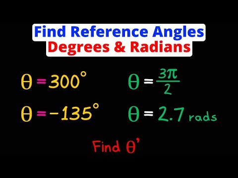 Find Reference Angles in Degrees & Radians | Trigonometry