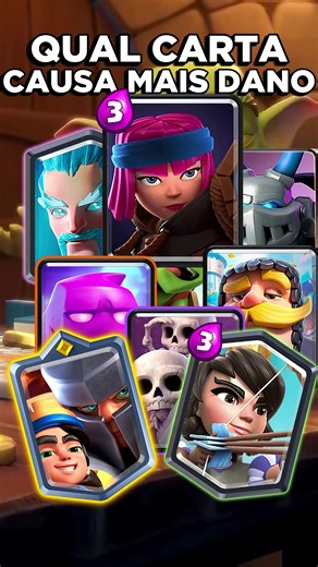 Qual carta de três de elixir é a mais forte no Clash Royale?