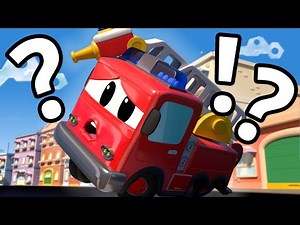 Super Truck - Super SPRING truck BOUNCES to SAVE the FIRETRUCK - Car City - Truck Cartoons for kids