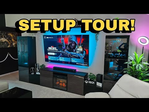 ULTIMATE GAMING SETUP - 2025 LIVING ROOM TOUR - PS5, XBOX, SWITCH, 85" Screen, FlexiSpot Zecliner 🔥