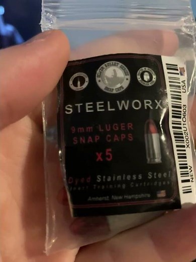 Steelworx 9mm Stainless Steel Snap Caps