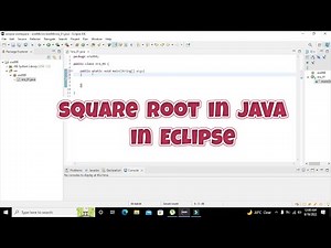 how to take square root of a number in java in eclipse | find under root in eclipse