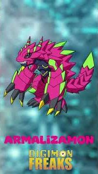 ARMALIZAMON The Reptile Digimon that Devours Minerals Evolution of Gekkomon