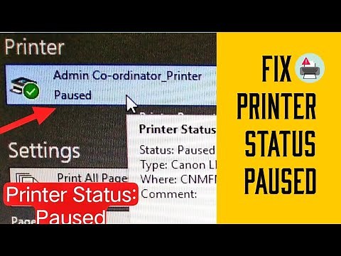 Printer status paused | How to Fix Printer Status is Paused, Windows 10/11