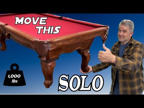 Move a 1,000 lb pool table by yourself - NO DISASSEMBLY NEEDED! | I Can Do That DIY