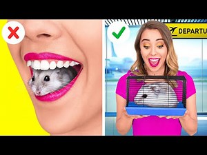 HOW TO SNEAK PETS INTO THE PLANE || Funny Ideas To Sneak Anything Anywhere by 123 GO!