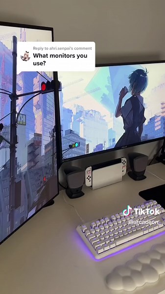 ASUS VG279Q Monitor, Logitech G713 Keyboard & Evangelion Wallpaper