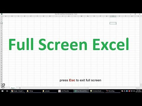 How to add Full Screen Toggle View Button in Excel