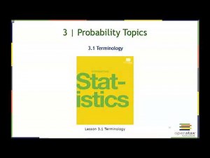 Lesson 3.1: Probability Terminology