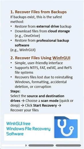 Learn how to recover files after reinstalling Windows. #windows #reinstall
