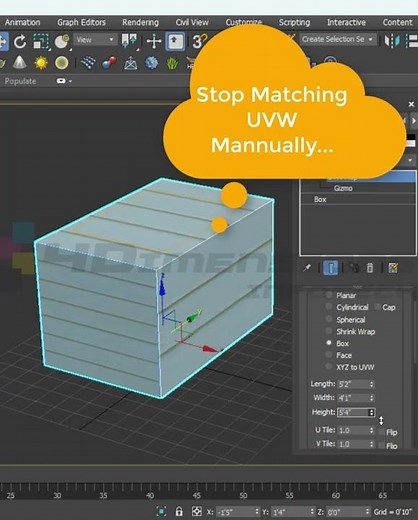 UVW MAP in 3ds max | How to use UVW MAP in 3ds max #shorts