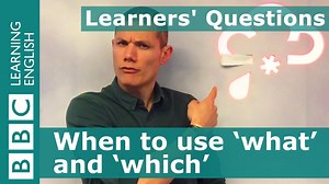What’s the difference between 'what' and 'which'? Often there is no difference. We can use 'which' for a limited choice and 'what' for unlimited choice. Both can be determiners. Both can talk about people too. For more, visit our website: http://www.bbc.co.uk/learningenglish/english/course/english-you-need/unit-2/session-5 | BBC Learning English