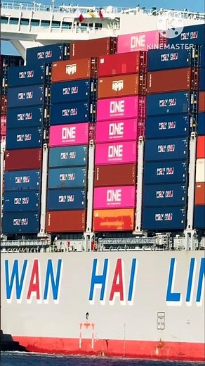 🌍 World's Largest Container Vessel Revealed 🚢🌊⚓ #shorts #megaship #containership #seaman #subscribe