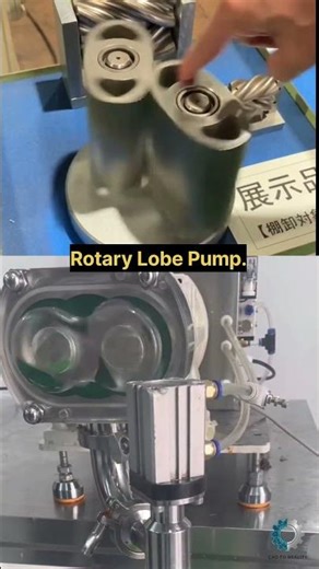 How a Rotary Lobe Pump Actually Works! 🤯 (Inside View) #shorts