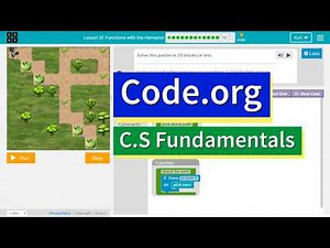 Code.org Express Lesson 21.12 Functions with Harvester | Answers Explained | Course E Lesson 14.12
