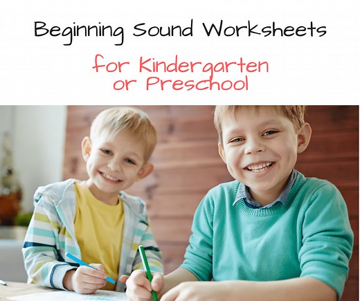 Over 500 Free Beginning Sound Worksheets for Kindergarten or Preschool | Mrs. Karle's Sight and Sound Reading