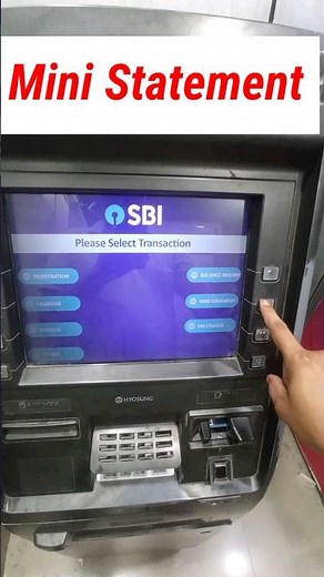 how to get mini statement through sbi atm machine