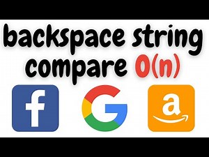 backspace string compare python |backspace string compare leetcode python| leetcode | interview ques