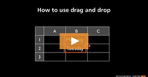 How to use drag and drop in Excel