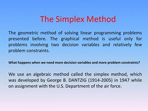 The Simplex Method - SlideServe