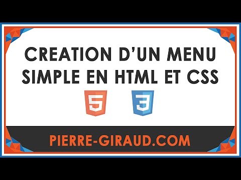 Création d'un menu simple en HTML et en CSS