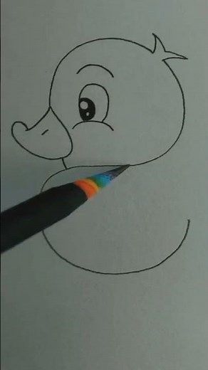 How to draw simple drawing of duck | Simple and easy drawing