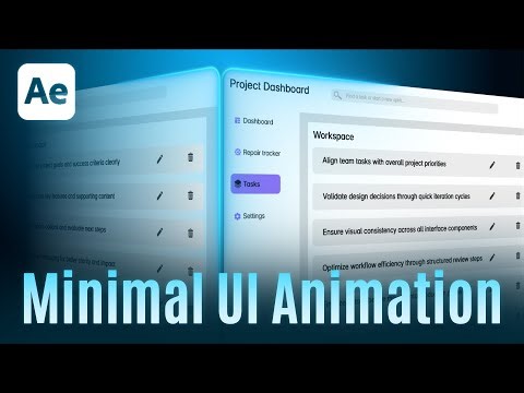 Minimal UI Dashboard Animation in After Effects