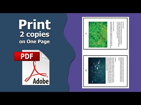 How to print 2 copies of a pdf on one page using Adobe Acrobat Pro DC