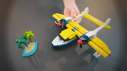 Let’s go on an adventure with LEGO Creator 3in1! We’ll find an island with the seaplane, then we’ll build an island hut to relax - and then a speedboat to explore the deep ocean waters! Where would you go next? See more at: LEGO.com/Creator You’re the Creator! | LEGO