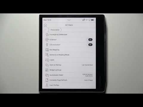 POCKETBOOK Era Color：フロントライト＆ダークモードの設定