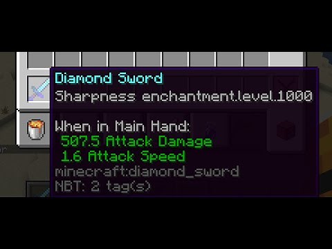 How to Get a Sharpness 1000+ Sword in Minecraft 1.13+ (Java Edition!)