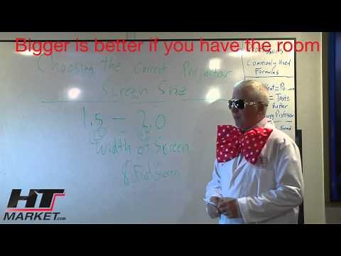 Projector Screen Size Calculator