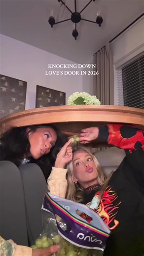 we’re not superstitious, but we are a little stitious🙂 @Litia Garr #grapesunderthetable #newyear #2026