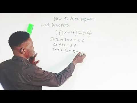 How to solve an equation with bracket 
