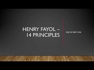 Henry Fayol 14 principles part 1 | Administrative theory of management